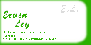 ervin ley business card